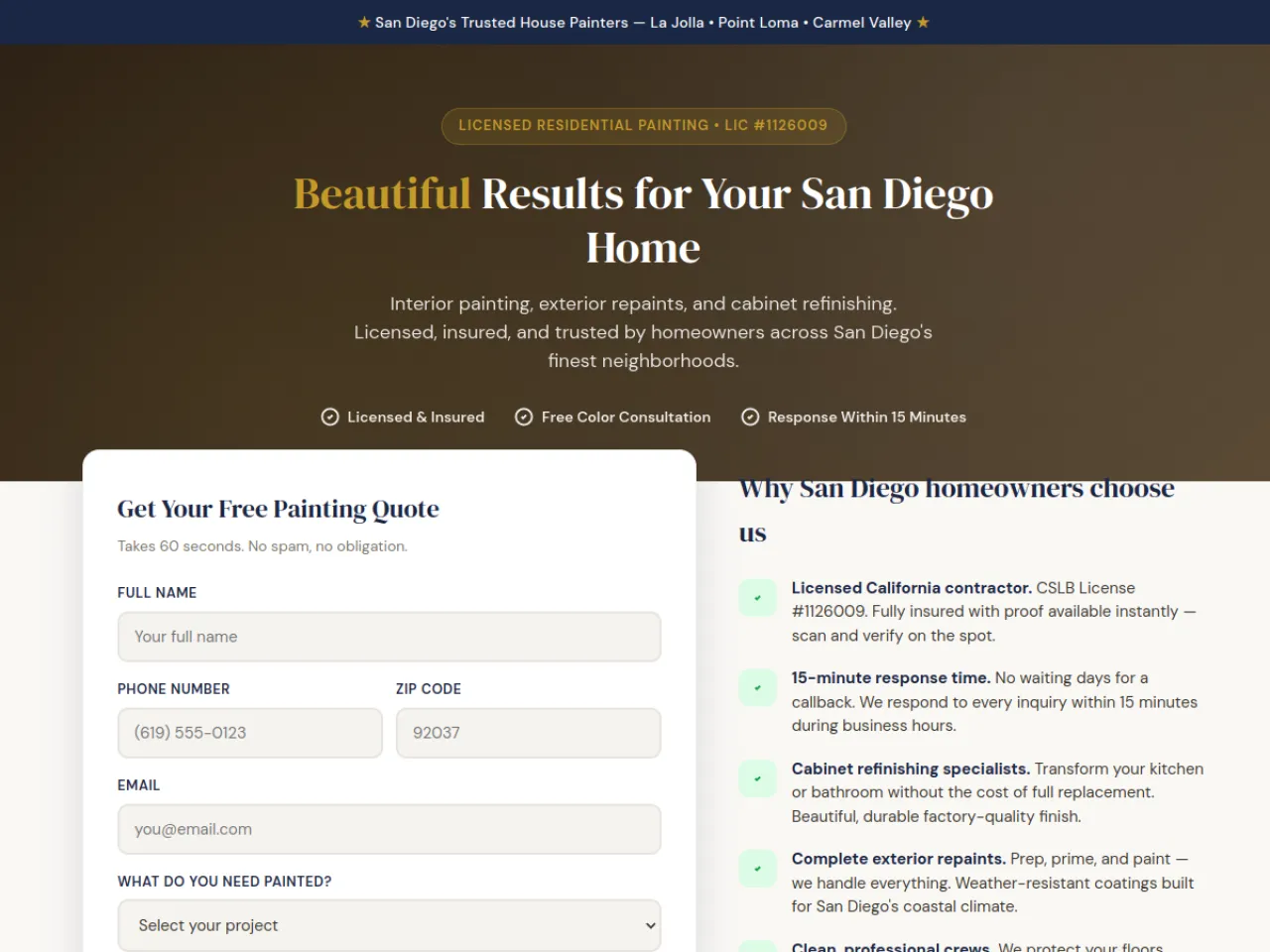San Diego Painting Quotes preview